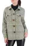 Ookie & Lala Plaid Shacket In Green