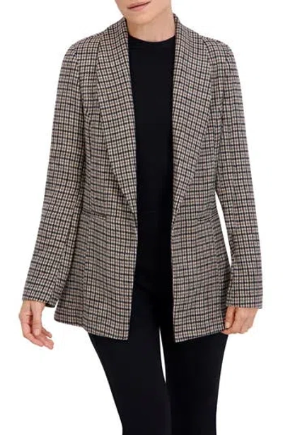 Ookie & Lala Plaid Shawl Collar Blazer In Multi