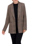 Ookie & Lala Plaid Shawl Collar Blazer In Multi