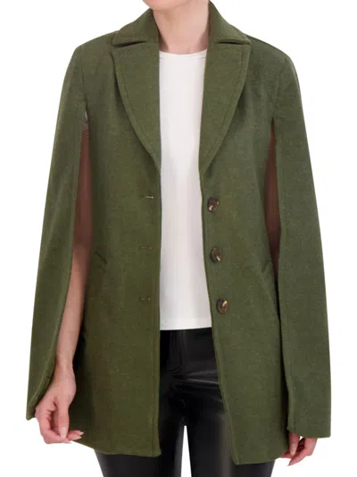 Ookie & Lala Women's Single Breasted Cape Jacket In Olive