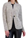 Ookie & Lala Women's Tweed Single Button Blazer In Cream
