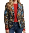 Oolala Etro Double Breasted Blazer In Multi In Multi