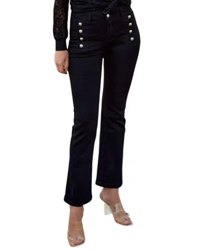 Oolala High Rise Sailor Pants In Black