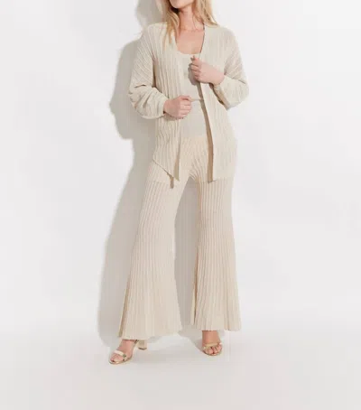Oolala Lurex Tank In Beige