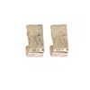 Oolo London Women's Brutalist Rectangular Huggie In Filled Gold In Gold