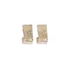 Oolo London Women's Brutalist Rectangular Huggie In Gold