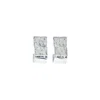 Oolo London Women's Brutalist Rectangular Huggie In Silver