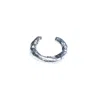 Oolo London Women's Charcoal Cast Ear Cuff In Silver