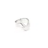 Oolo London Women's Folded Ribbon Ring In Silver