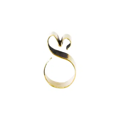 Oolo London Women's Love Is Brutal Sculptural Ring In Gold Brass