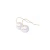 Oolo London Women's Neutrals / Gold Blowing Bubbles Gold Potato Pearl Drop Earrings