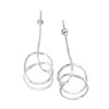 Oolo London Women's Slow Moving Tangle Earrings In Silver