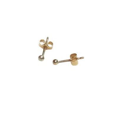 Oolo London Women's The Dot Recycled Gold Studs