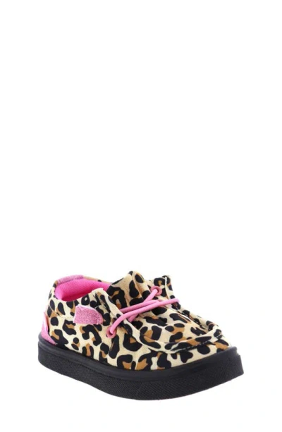 Oomphies Kids' Parker Floral Print Sneaker In Cheetah