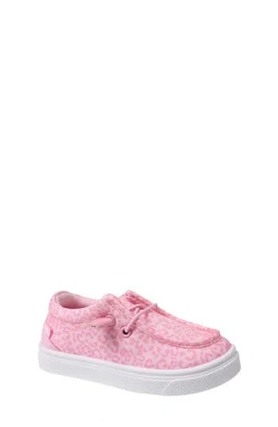 Oomphies Kids' Parker Floral Print Sneaker In Light Pink
