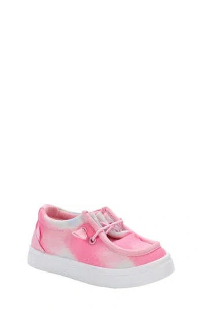 Oomphies Kids' Parker Floral Print Sneaker In Pink Tye Dye