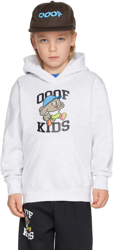 Ooof Ssense Exclusive Kids Gray Raglan Hoodie In Grey