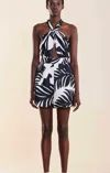 Oopscool Halter Romper In Black/white In White