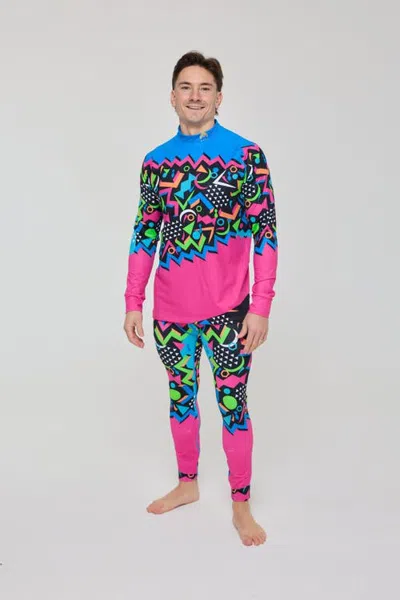Oosc Baselayer Top In Colorful Geometric Pattern