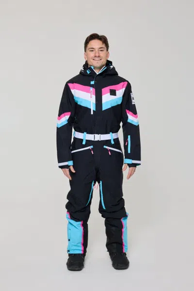 Oosc Can't Touch This Ski Suit Men's In Black With Neon Pink At Nordstrom, Size Medium