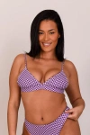 Oosc Checkmate Boost 'em Up Bikini Top In Purple