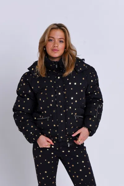 Oosc Chic Puffer Jacket Shining Star In Black