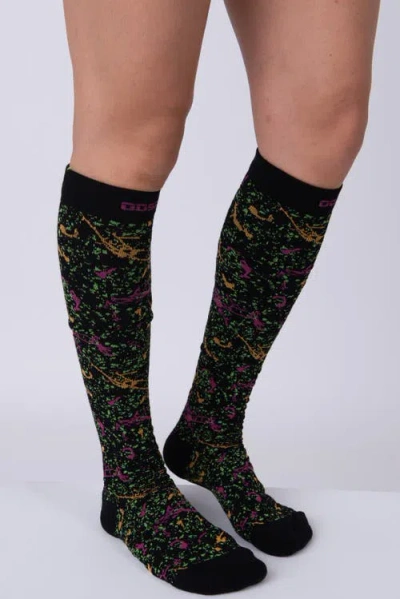 Oosc Clueless Multicoloured Ski Sock In Animal Print