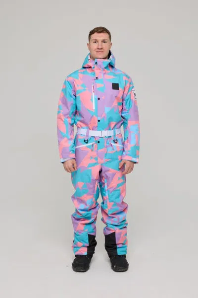 Oosc Del Mar Ski Suit Men's In Pink And Blue At Nordstrom, Size Medium In Multi