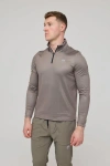 Oosc Elite Activewear 1/4 Zip Top In Brown