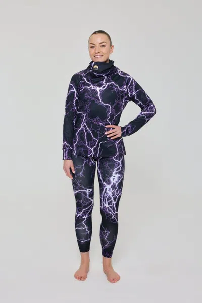 Oosc High Neck Baselayer Top In Purple