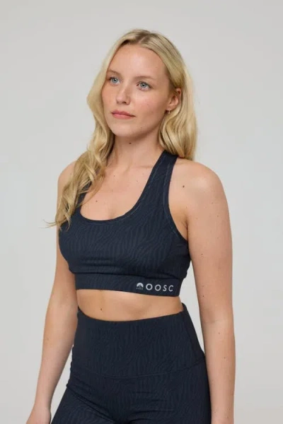 Oosc High Support Elite Crossback Sports Bra In Blue