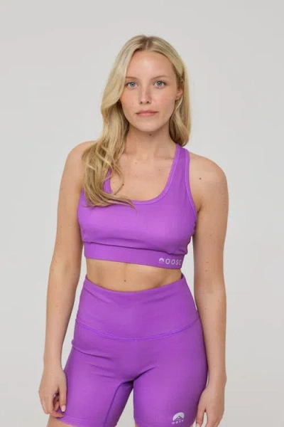 Oosc High Support Elite Crossback Sports Bra In Purple