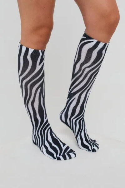 Oosc Hotel California Zebra Print Ski / Snowboard Sock In Multi