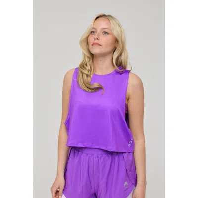 Oosc Infinite Cropped Tank Top In Purple
