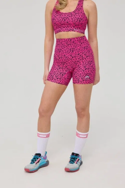 Oosc Infinite High Waisted Shorts In Pink