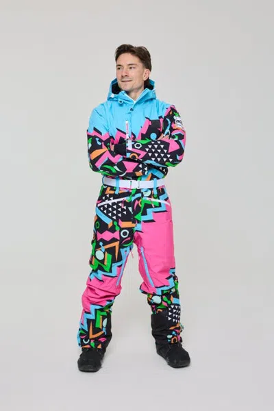 Oosc Nutscracker 2.0 Ski Suit Men's In Black With Neon Pink At Nordstrom, Size Xxx-large