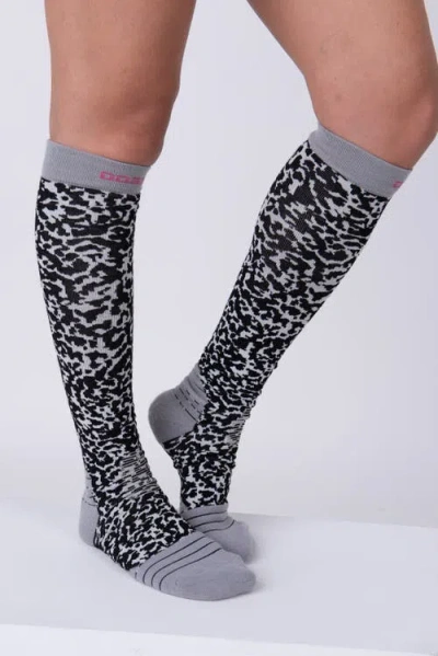 Oosc Penfold Black & White Ski Sock In Multi