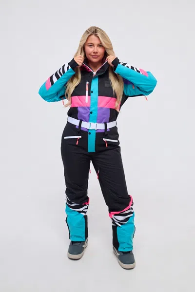 Oosc Ski Suit In Pink Leopard Print