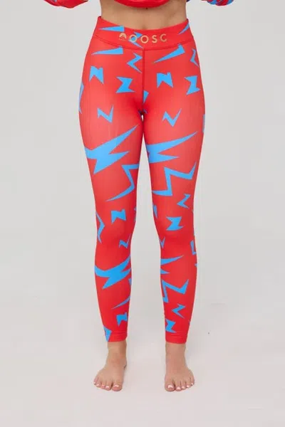 Oosc Starman Womens Baselayer Legging In Red