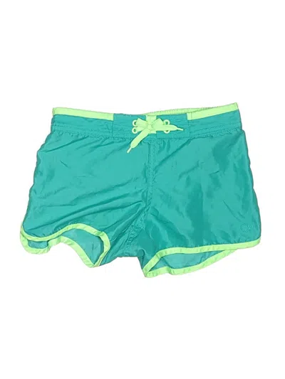Pre-owned Op Kids' Board Shorts In Green
