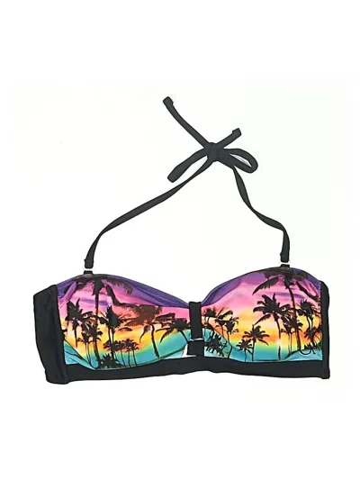 Pre-owned Op Swimsuit T Black Print Pattern Swimwear