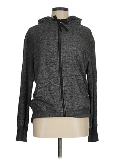 Pre-owned Op Zip Up Hoodie In Gray