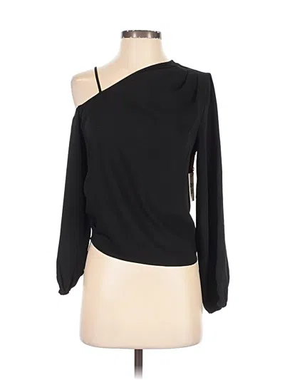 Open Edit 3/4 Sleeve Blouse In Black