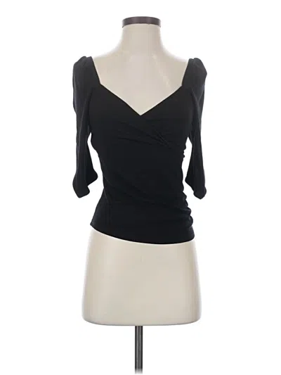 Pre-owned Open Edit 3/4 Sleeve T-shirt In Black