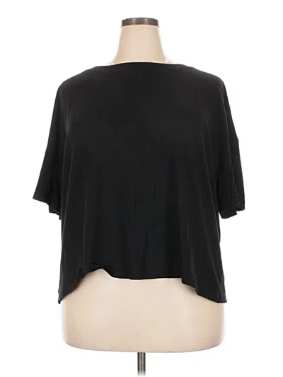 Pre-owned Open Edit 3/4 Sleeve T-shirt In Black