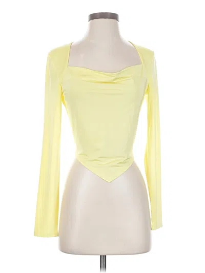 Pre-owned Open Edit 3/4 Sleeve T-shirt In Yellow