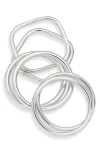 Open Edit 6-pack Assorted Bangles In Metallic