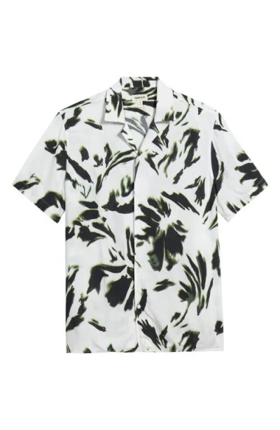 Open Edit Abstract Floral Camp Shirt