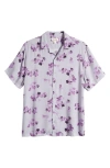 OPEN EDIT ABSTRACT FLORAL CAMP SHIRT