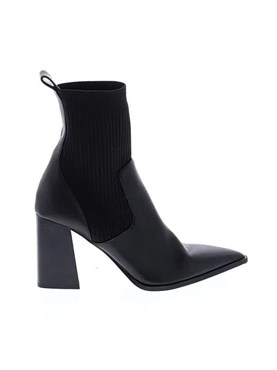 Pre-owned Open Edit Ankle Boots In Black